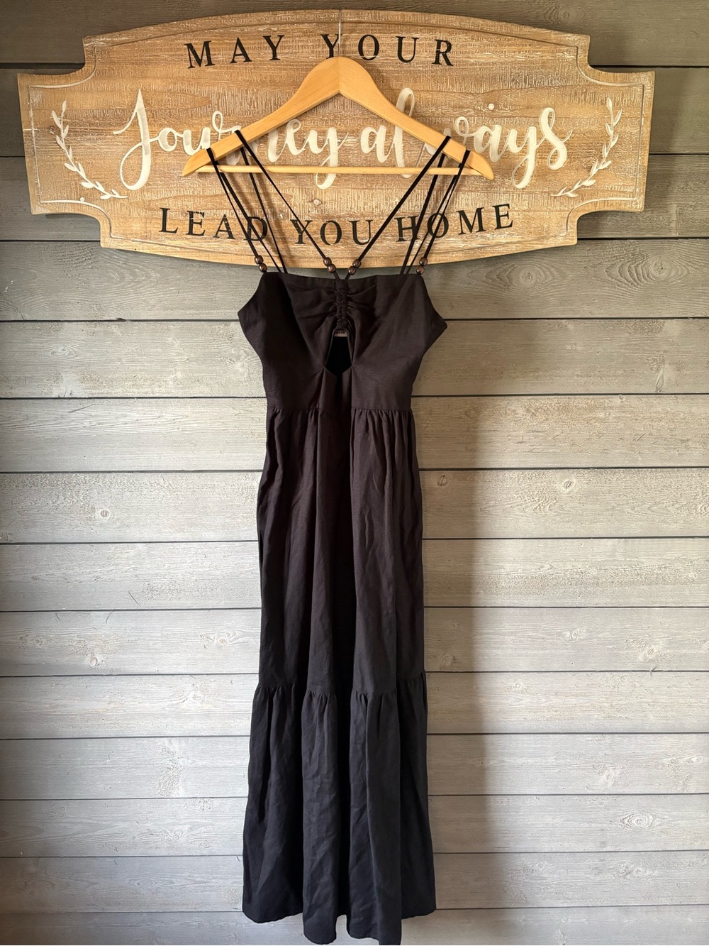 Jason Wu Linen Maxi Dress with Cutout